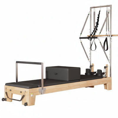 Pilates Reformer for Home Gym, Solid Wood Pilates Reformer Machine